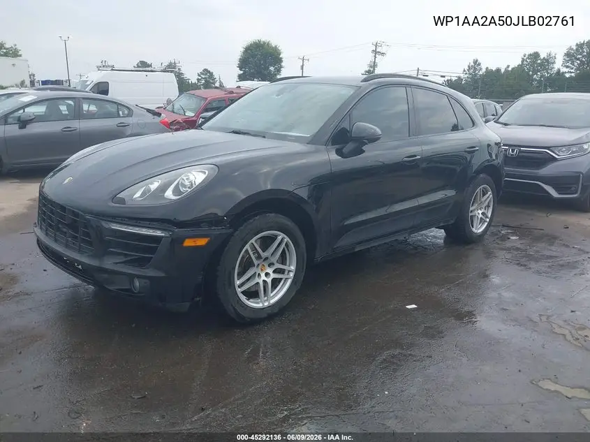 2018 Porsche Macan VIN: WP1AA2A50JLB02761 Lot: 45292136