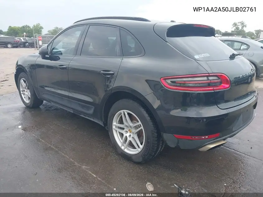 2018 Porsche Macan VIN: WP1AA2A50JLB02761 Lot: 45292136