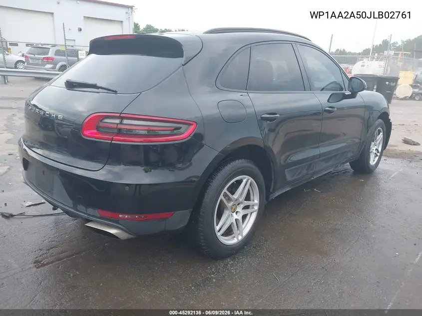 2018 Porsche Macan VIN: WP1AA2A50JLB02761 Lot: 45292136