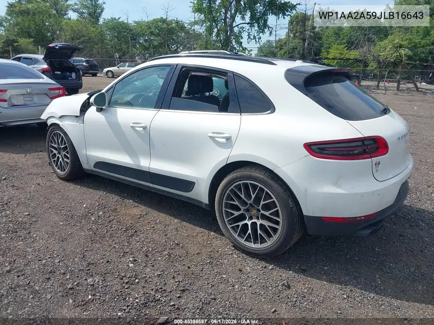 2018 Porsche Macan Sport Edition VIN: WP1AA2A59JLB16643 Lot: 45398587