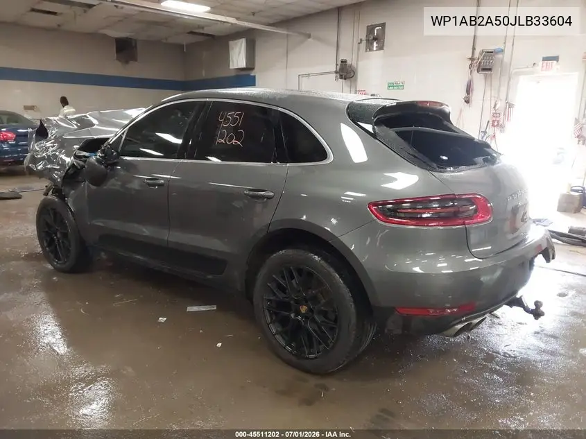 2018 Porsche Macan S VIN: WP1AB2A50JLB33604 Lot: 45511202