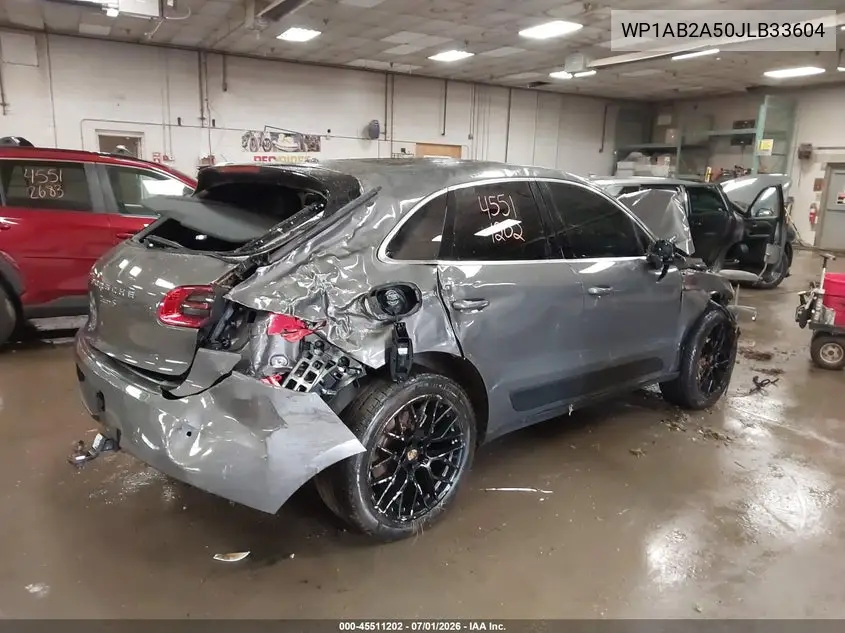 2018 Porsche Macan S VIN: WP1AB2A50JLB33604 Lot: 45511202
