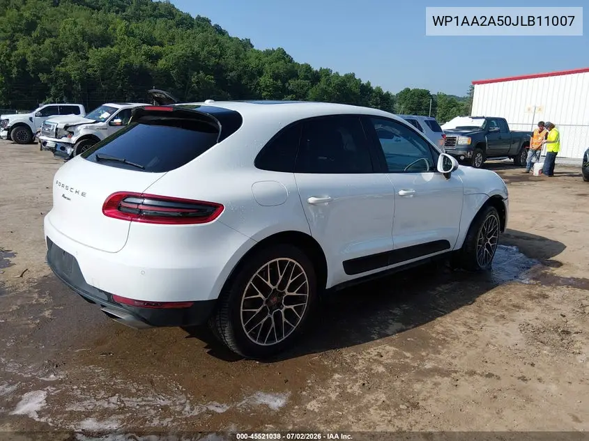 2018 Porsche Macan VIN: WP1AA2A50JLB11007 Lot: 45521038