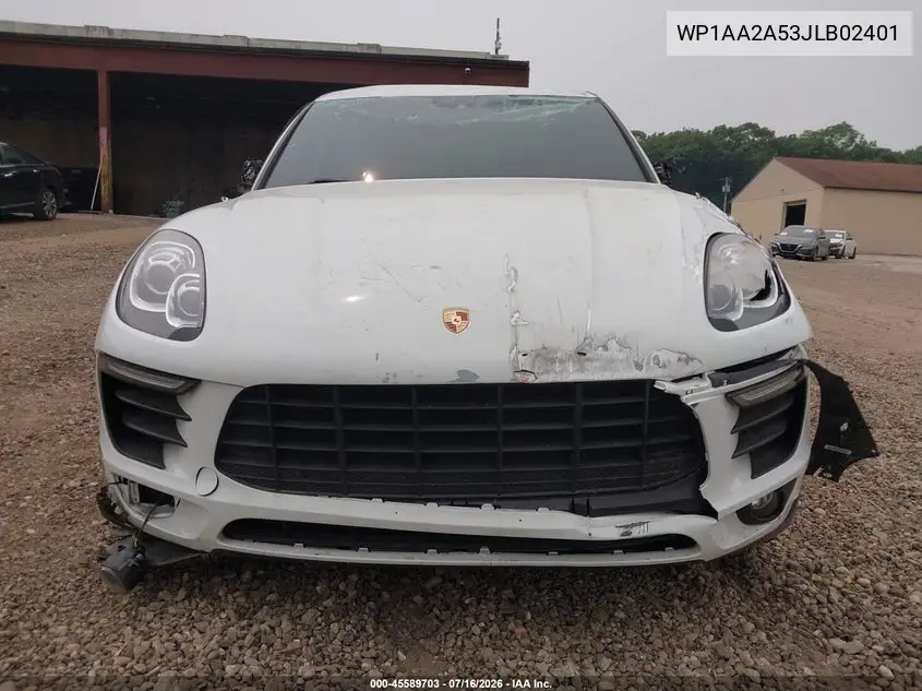2018 Porsche Macan VIN: WP1AA2A53JLB02401 Lot: 45589703