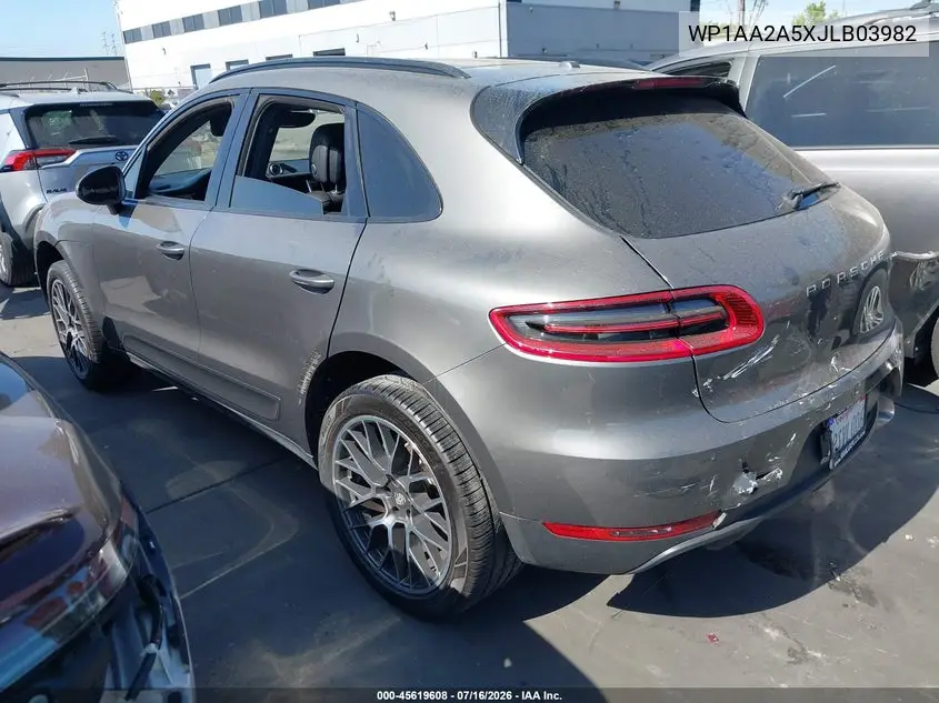2018 Porsche Macan VIN: WP1AA2A5XJLB03982 Lot: 45619608