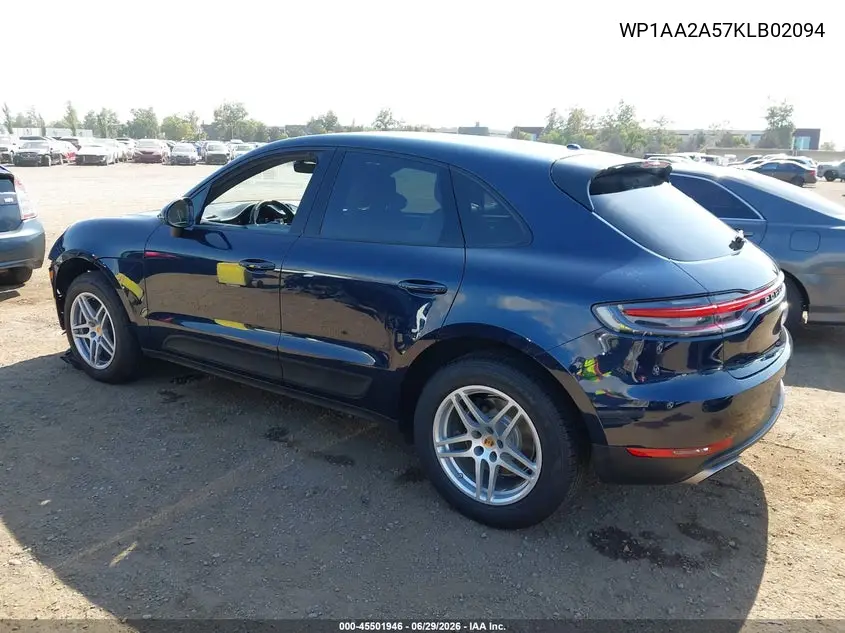 2019 Porsche Macan VIN: WP1AA2A57KLB02094 Lot: 45501946