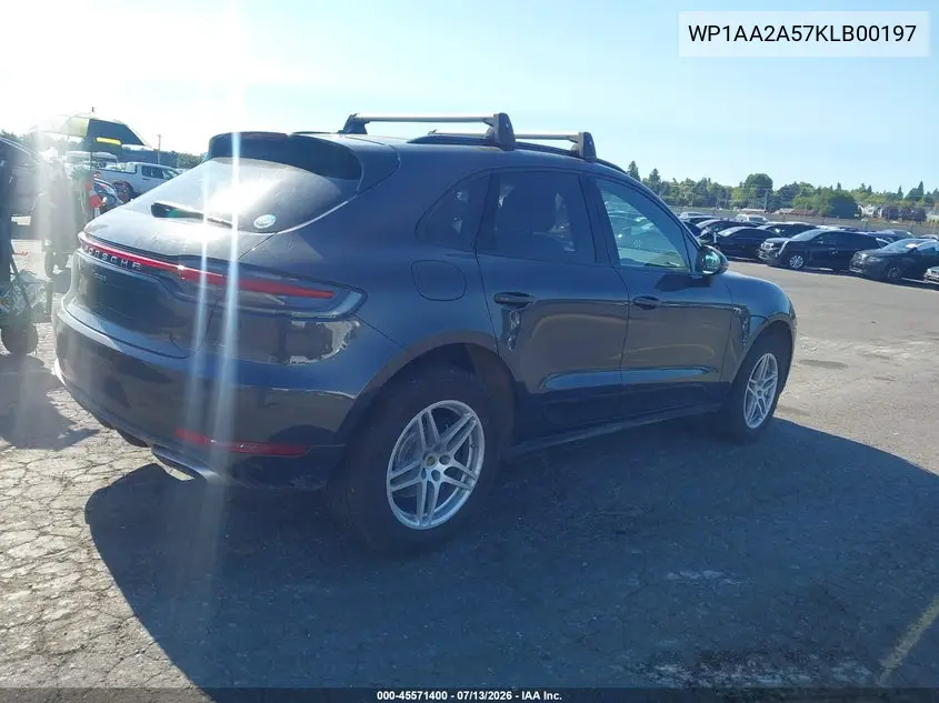 2019 Porsche Macan VIN: WP1AA2A57KLB00197 Lot: 45571400