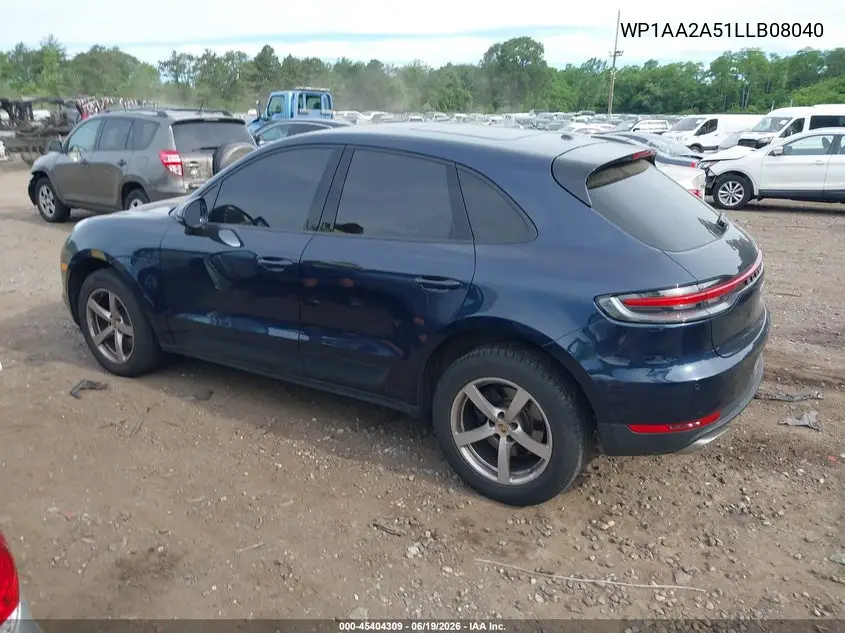 2020 Porsche Macan VIN: WP1AA2A51LLB08040 Lot: 45404309