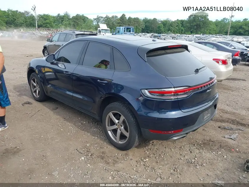 2020 Porsche Macan VIN: WP1AA2A51LLB08040 Lot: 45404309