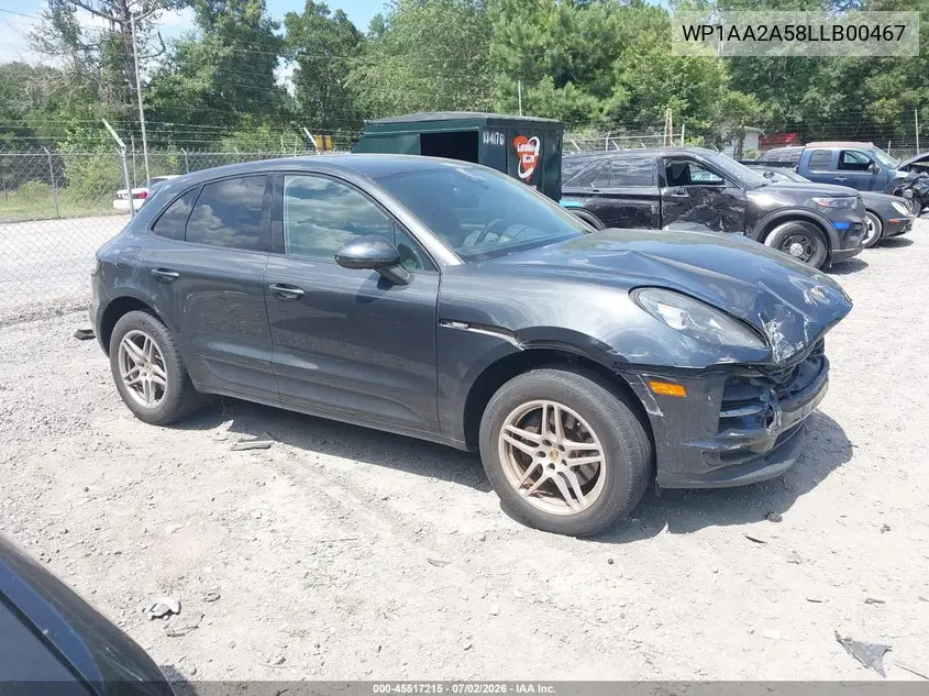 2020 Porsche Macan VIN: WP1AA2A58LLB00467 Lot: 45517215