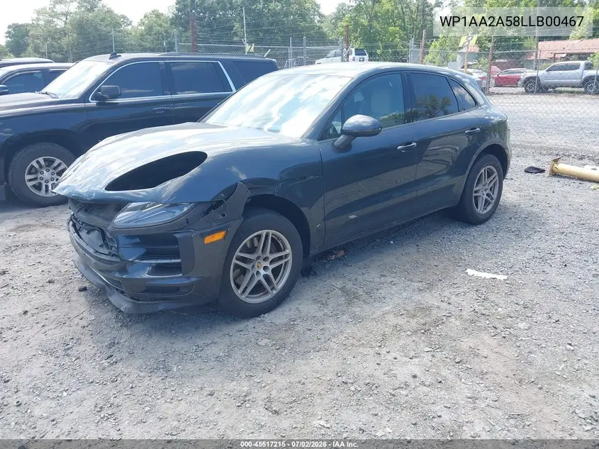 2020 Porsche Macan VIN: WP1AA2A58LLB00467 Lot: 45517215