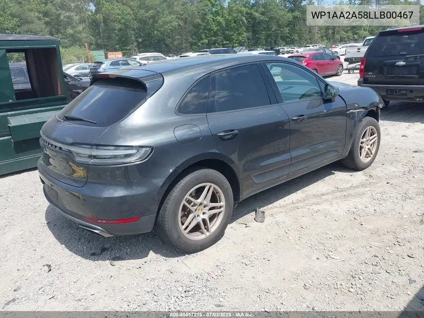 2020 Porsche Macan VIN: WP1AA2A58LLB00467 Lot: 45517215