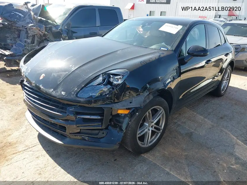 2020 Porsche Macan VIN: WP1AA2A51LLB02920 Lot: 45551239