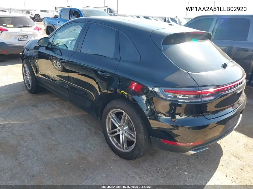 2020 Porsche Macan VIN: WP1AA2A51LLB02920 Lot: 45551239