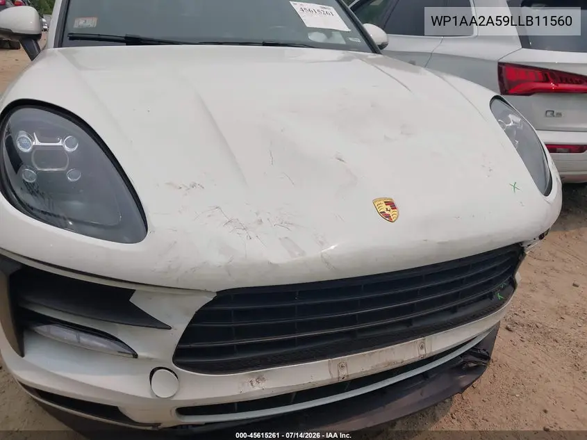 2020 Porsche Macan VIN: WP1AA2A59LLB11560 Lot: 45615261