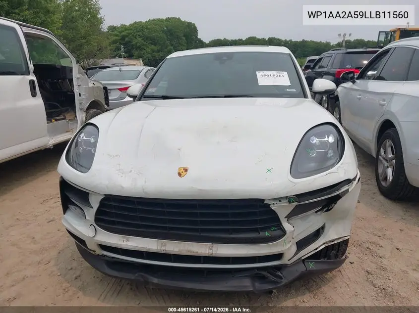 2020 Porsche Macan VIN: WP1AA2A59LLB11560 Lot: 45615261