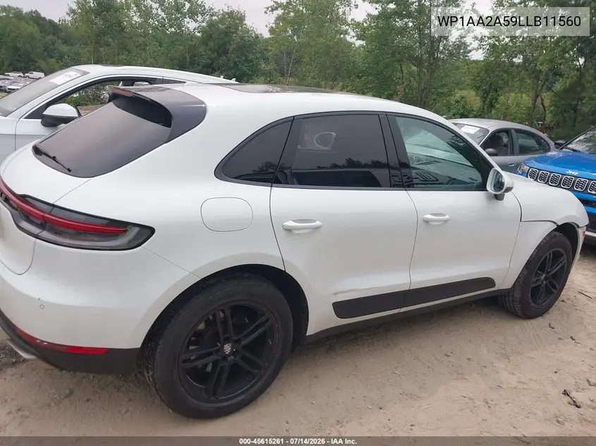 2020 Porsche Macan VIN: WP1AA2A59LLB11560 Lot: 45615261