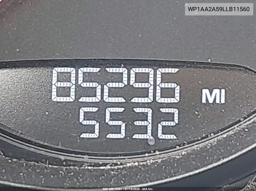 2020 Porsche Macan VIN: WP1AA2A59LLB11560 Lot: 45615261