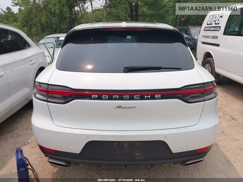 2020 Porsche Macan VIN: WP1AA2A59LLB11560 Lot: 45615261