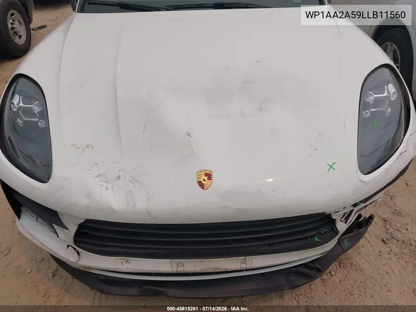2020 Porsche Macan VIN: WP1AA2A59LLB11560 Lot: 45615261