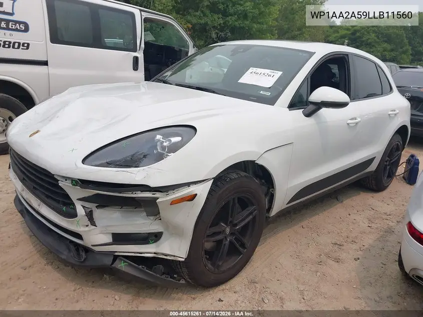 2020 Porsche Macan VIN: WP1AA2A59LLB11560 Lot: 45615261