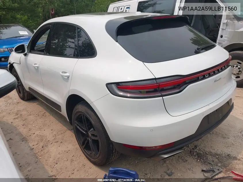 2020 Porsche Macan VIN: WP1AA2A59LLB11560 Lot: 45615261
