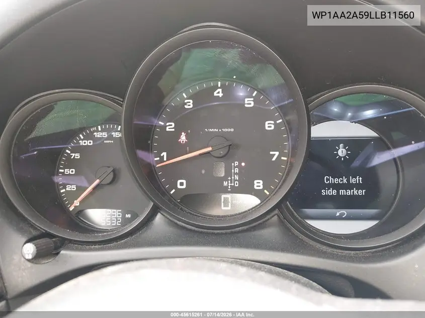 2020 Porsche Macan VIN: WP1AA2A59LLB11560 Lot: 45615261