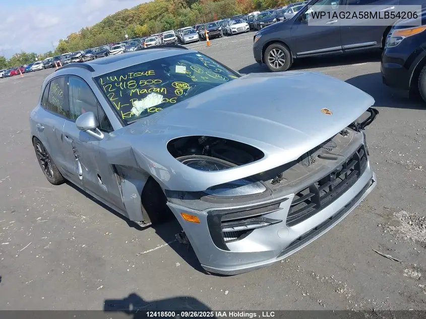 2021 Porsche Macan Gts VIN: WP1AG2A58MLB54206 Lot: 12418500