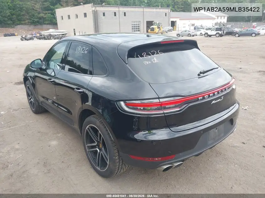 2021 Porsche Macan S VIN: WP1AB2A59MLB35422 Lot: 45481041