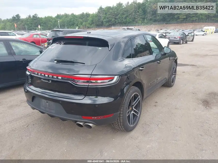 2021 Porsche Macan S VIN: WP1AB2A59MLB35422 Lot: 45481041