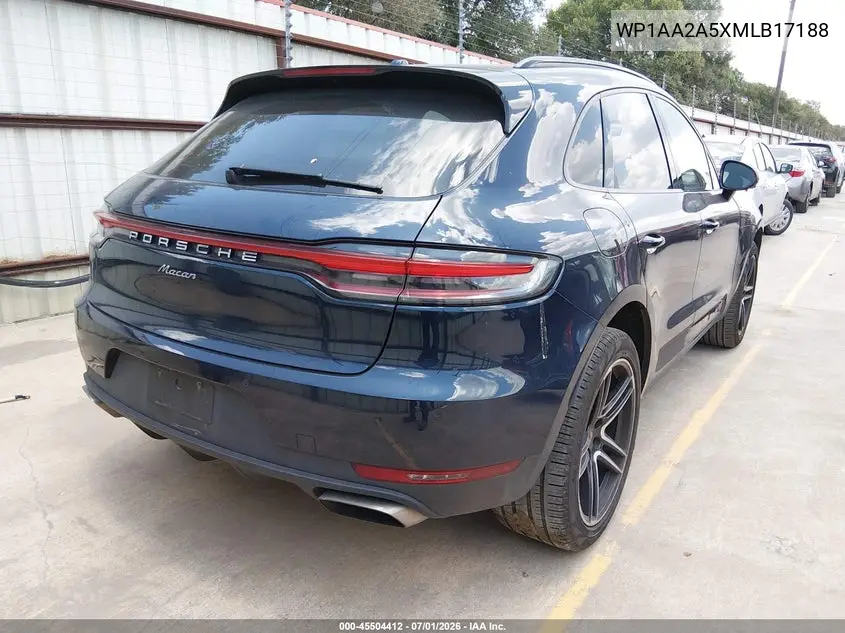 2021 Porsche Macan VIN: WP1AA2A5XMLB17188 Lot: 45504412