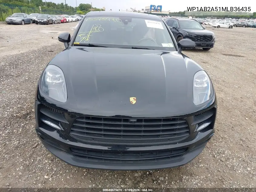 2021 Porsche Macan S VIN: WP1AB2A51MLB36435 Lot: 45575470