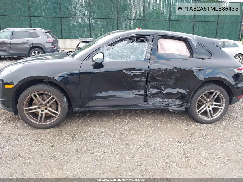 2021 Porsche Macan S VIN: WP1AB2A51MLB36435 Lot: 45575470