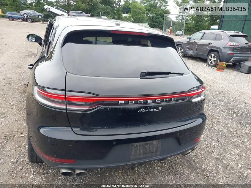2021 Porsche Macan S VIN: WP1AB2A51MLB36435 Lot: 45575470