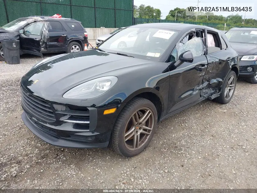 2021 Porsche Macan S VIN: WP1AB2A51MLB36435 Lot: 45575470