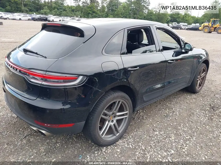 2021 Porsche Macan S VIN: WP1AB2A51MLB36435 Lot: 45575470