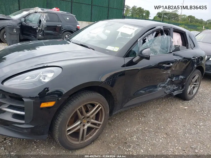 2021 Porsche Macan S VIN: WP1AB2A51MLB36435 Lot: 45575470