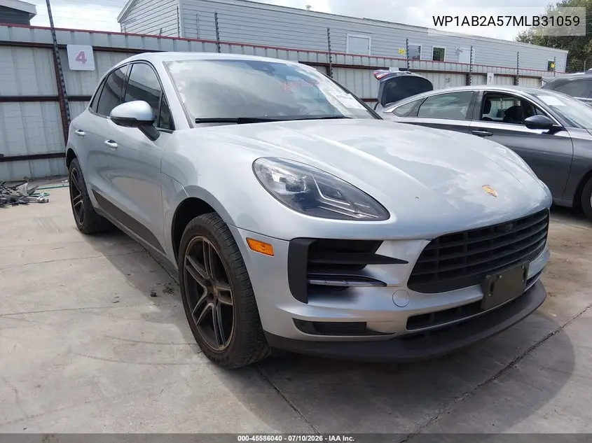 2021 Porsche Macan S VIN: WP1AB2A57MLB31059 Lot: 45586040