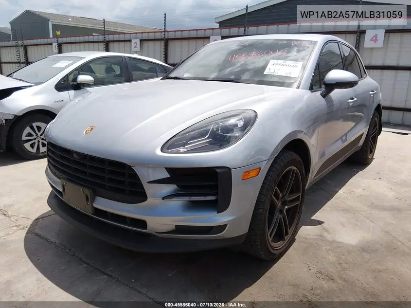 2021 Porsche Macan S VIN: WP1AB2A57MLB31059 Lot: 45586040