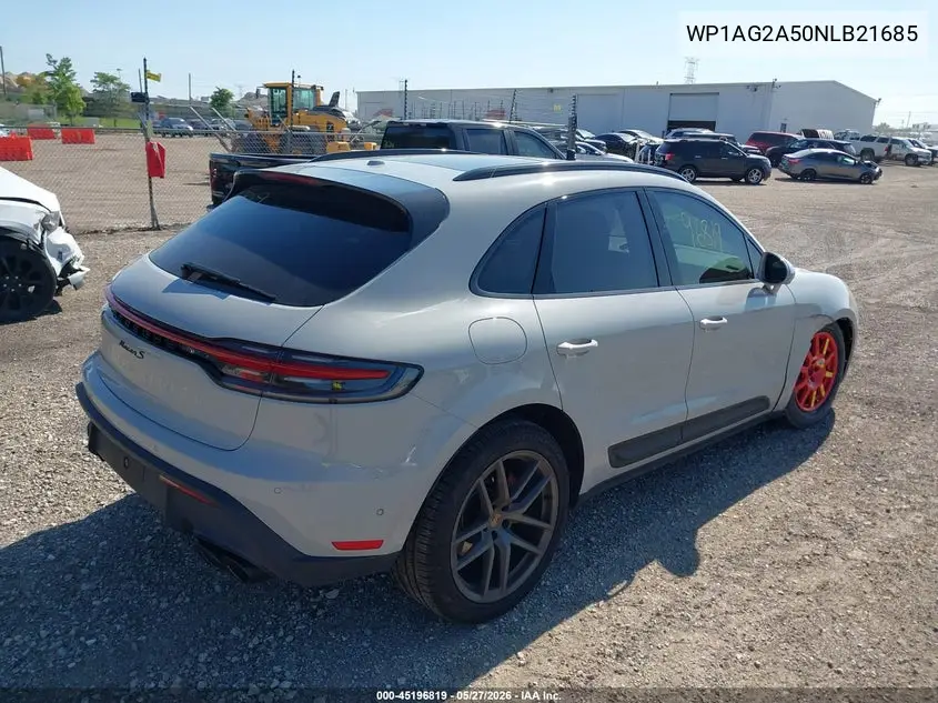 2022 Porsche Macan S VIN: WP1AG2A50NLB21685 Lot: 45196819