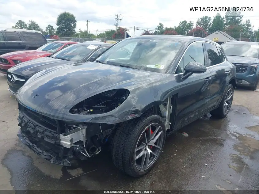 2022 Porsche Macan S VIN: WP1AG2A56NLB24736 Lot: 45680655