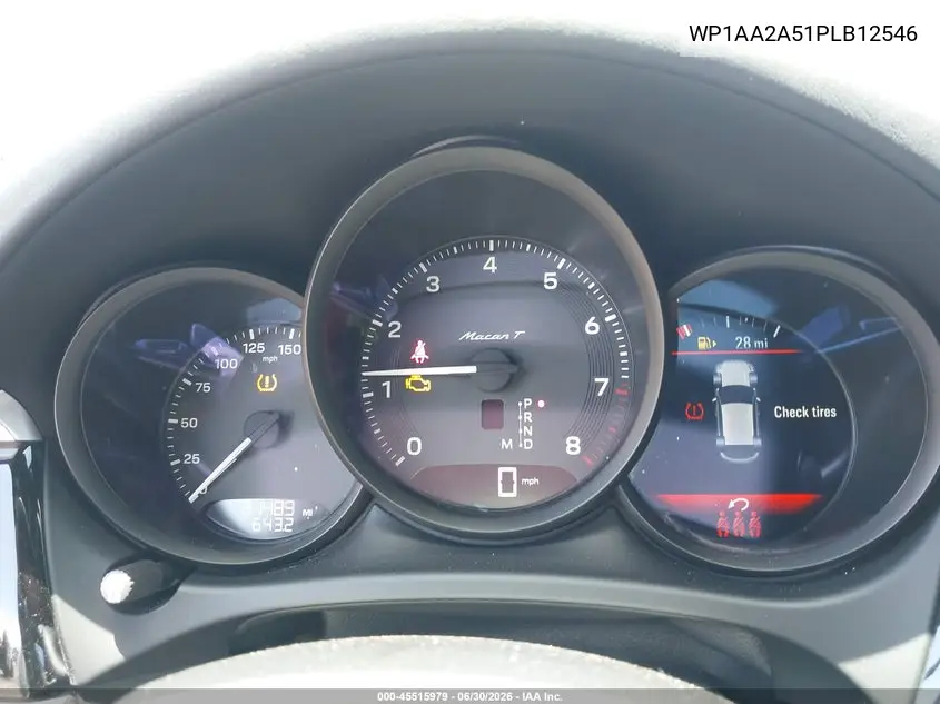 2023 Porsche Macan T VIN: WP1AA2A51PLB12546 Lot: 45515979