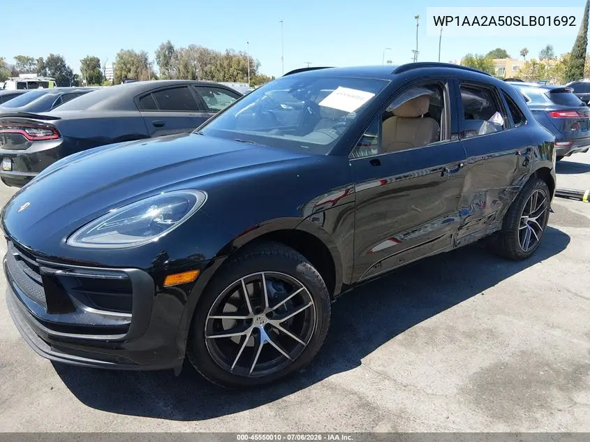 2025 Porsche Macan T VIN: WP1AA2A50SLB01692 Lot: 45550010