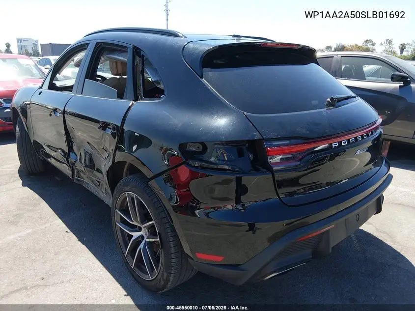 2025 Porsche Macan T VIN: WP1AA2A50SLB01692 Lot: 45550010