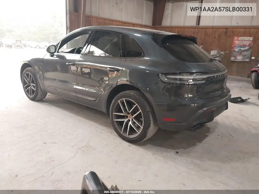2025 Porsche Macan T VIN: WP1AA2A57SLB00331 Lot: 45640511