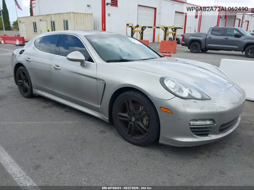 2010 Porsche Panamera S VIN: WP0AB2A72AL062490 Lot: 45188423