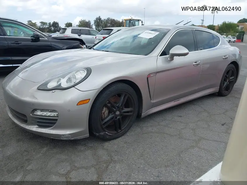 2010 Porsche Panamera S VIN: WP0AB2A72AL062490 Lot: 45188423