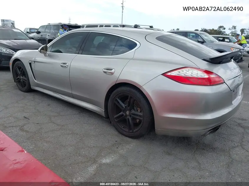 2010 Porsche Panamera S VIN: WP0AB2A72AL062490 Lot: 45188423