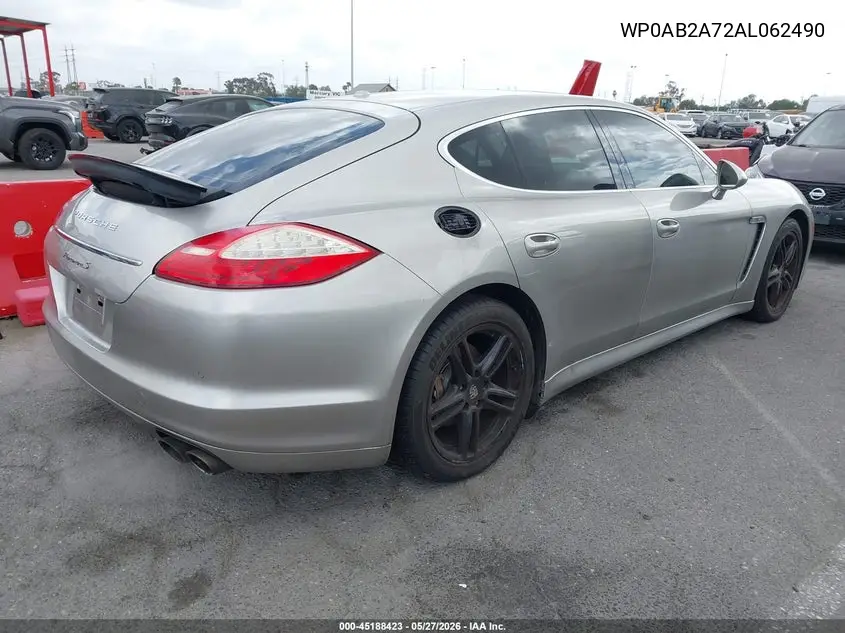 2010 Porsche Panamera S VIN: WP0AB2A72AL062490 Lot: 45188423