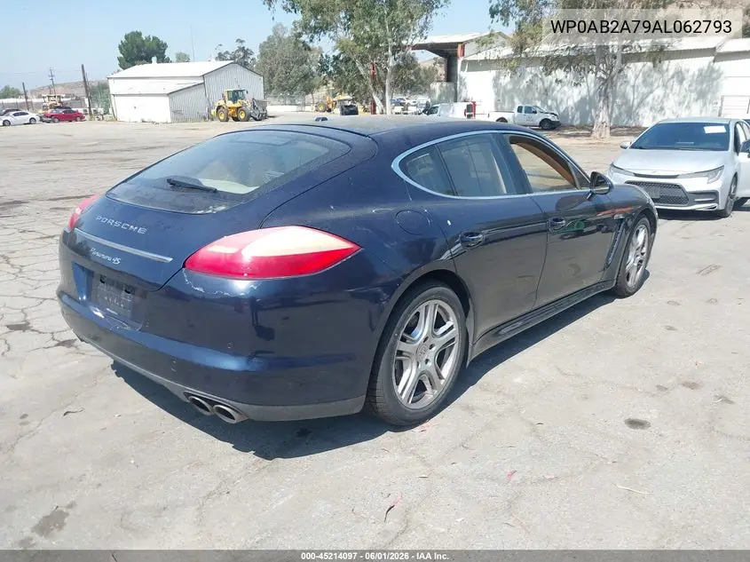 2010 Porsche Panamera 4S VIN: WP0AB2A79AL062793 Lot: 45214097